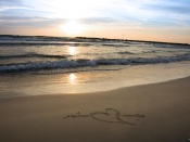 Love Heart on Sand
